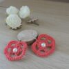 Les Crochets de Prune -boucles d'oreilles perles attrape-rêve corail1