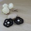 Les Crochets de Prune -boucles d'oreilles perles attrape-rêve noires1