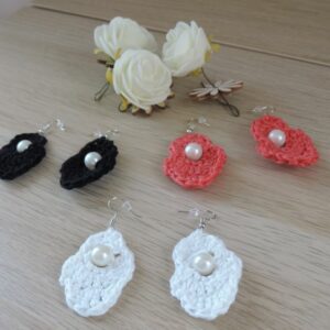 Les Crochets de Prune -boucles d'oreilles perles gouttes coloris