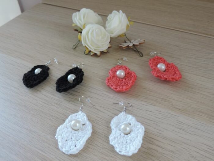 Les Crochets de Prune -boucles d'oreilles perles gouttes coloris