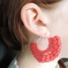 Les Crochets de Prune - créoles corail profil