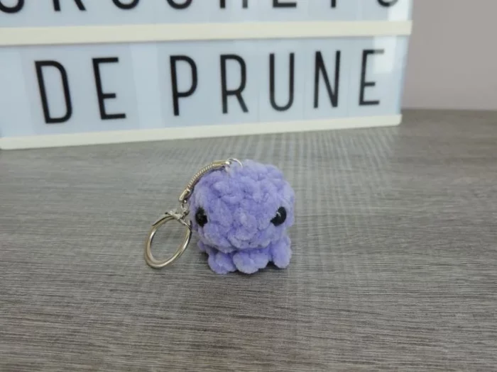 Les Crochets de Prune - porte clés pieuvre parme1