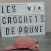 Les Crochets de Prune -tortue à aiguilles rose corail 2