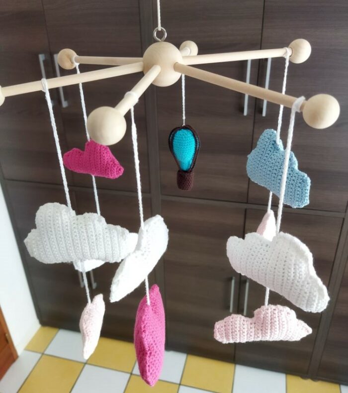 Les Crochets de Prune - Mobile nuages