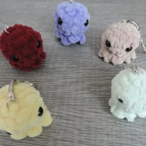 Les Crochets de Prune - porte clés méduse coloris