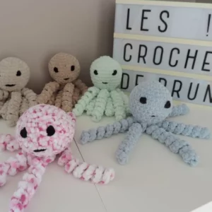 Les Crochets de Prune - Pieuvre de naissance acrylique