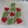 Les Crochets de Prune - Tic tac toe coeur feuilles