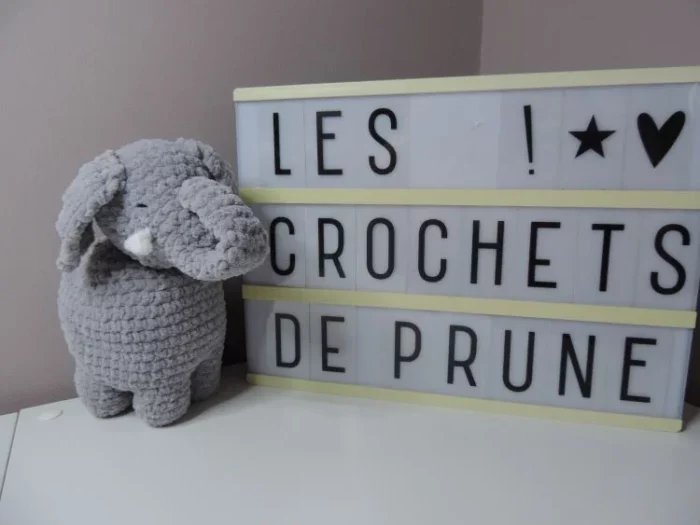 Doudou éléphant au crochet – Image 2