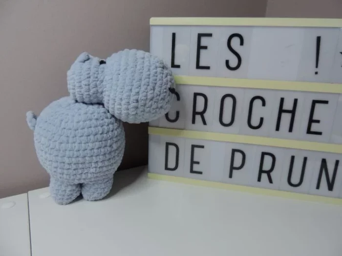 Doudou hippopotame au crochet – Image 2