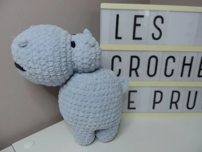 Doudou hippopotame au crochet – Image 3