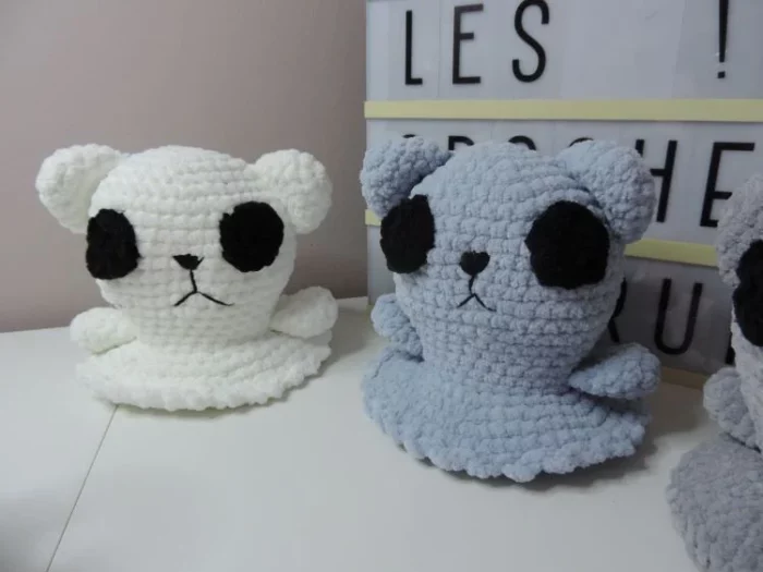 Doudou chat au crochet : chat fantôme – Image 2