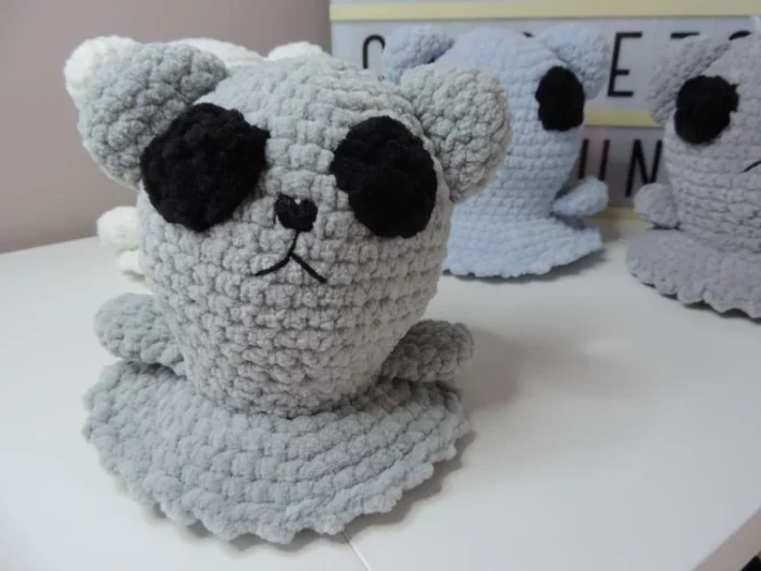 Doudou chat au crochet : chat fantôme – Image 3