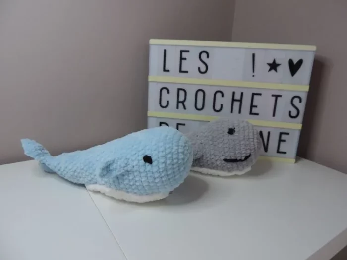 Doudou baleine au crochet