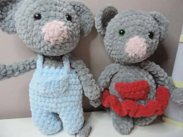 Souris à dents : doudou au crochet – Image 2