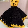 Doudou chiffon léopard au crochet, son anneau de dentition et son attache-tétine – Image 2