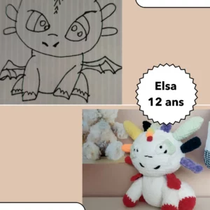 Dessin devient un doudou Dragon