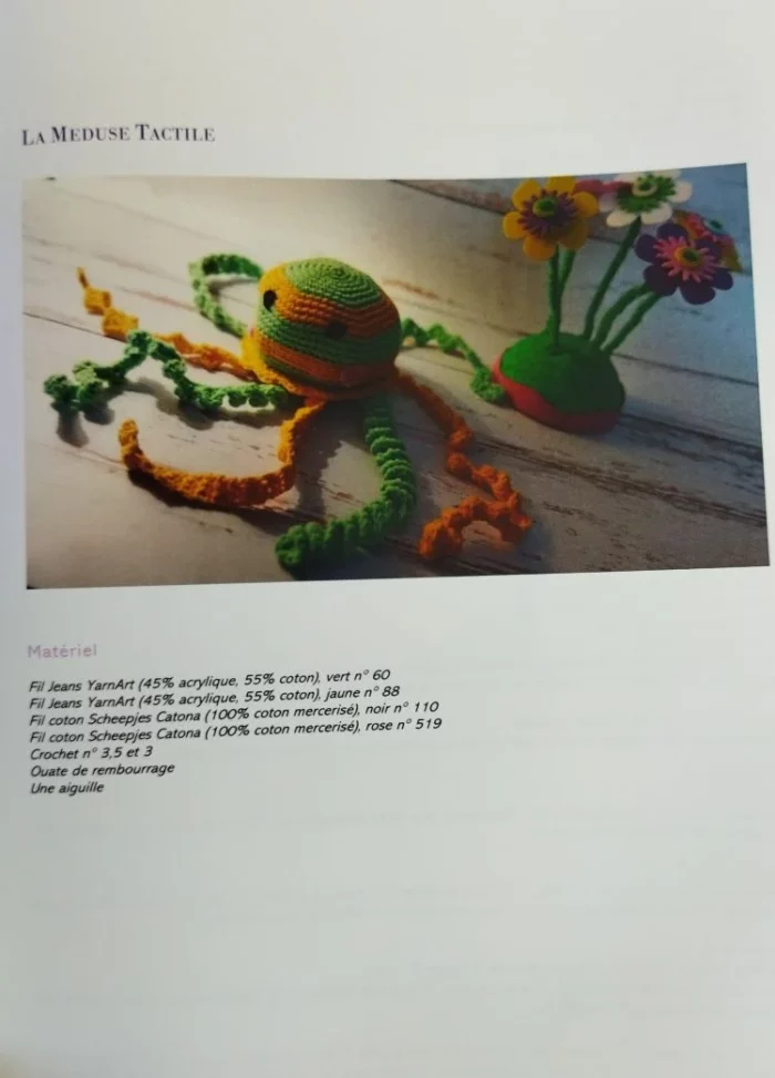 Patron au crochet méduse Montessori