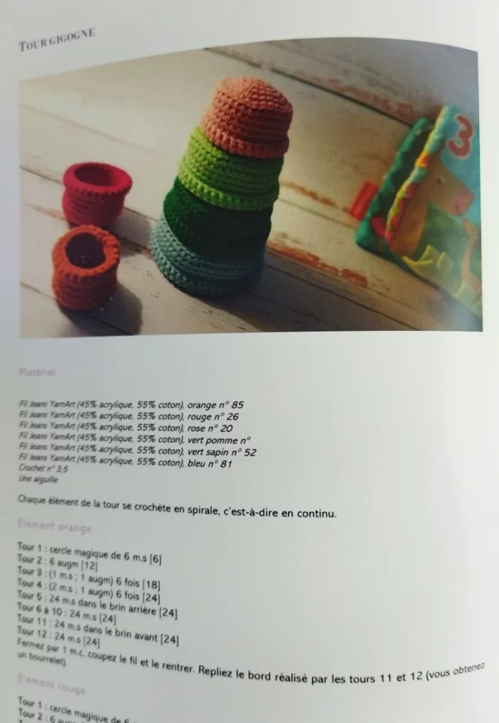 Patron au crochet tour gigogne