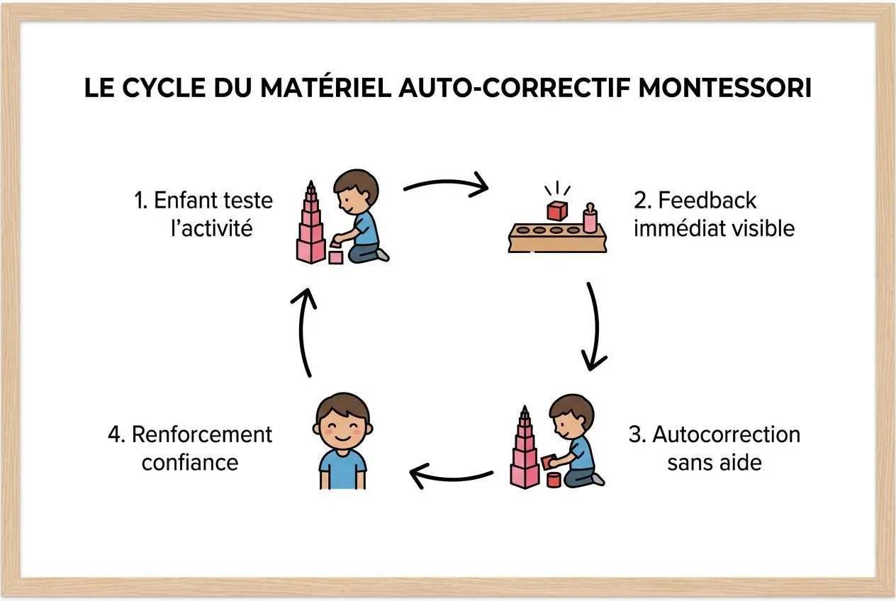 Cycle du matériel auto-correctif Montessori