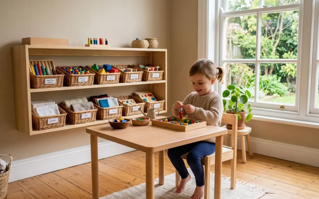 Espace Montessori adapté pour enfant de 3 ans
