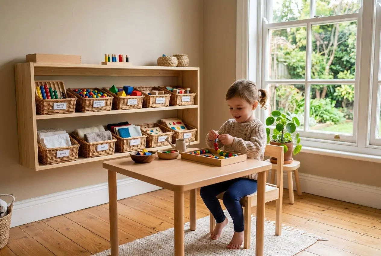 Espace Montessori adapté pour enfant de 3 ans