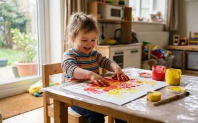 Activités manuelles bébé 18 mois : idées simples et fun
