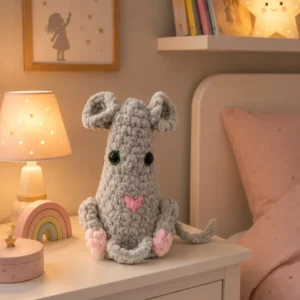 Souris à dent de lait, sur chevet de chambre d'enfant